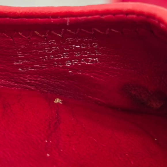 Tory Burch Minnie Red Leather Flats Size 8 - Picture 3 of 13